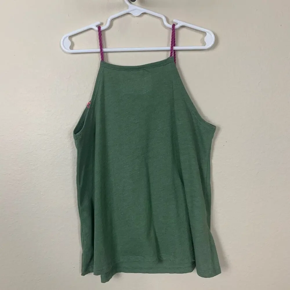 Children's Place Knit Tank with Fringe Green M
